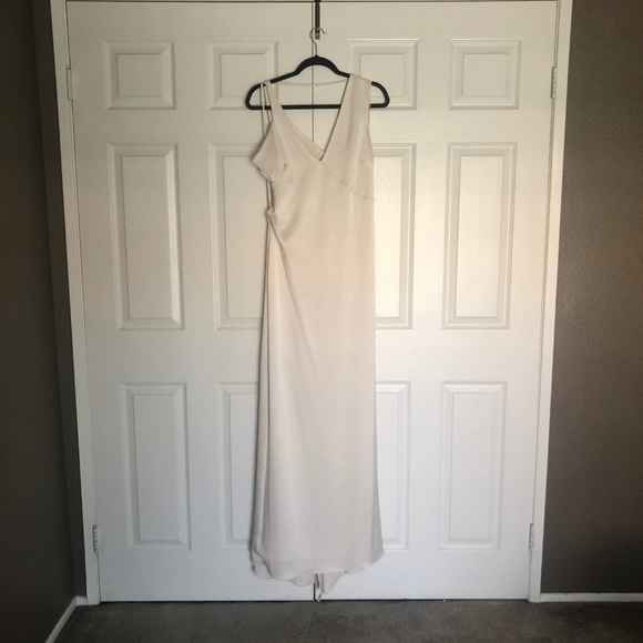 Satin Off-the-Shoulder Gown - Picture 6 of 9